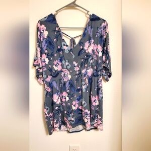 Jessica Simpson Women's Maternity Flowy Floral Blouse - Size Large